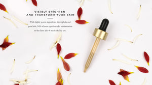 Visibly brighten and transform your skin  With highly potent ingredients like triphala and gotu kola, 94% of users experienced a minimization in fine lines after 6 weeks of daily use