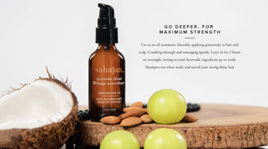 Break up with breakage. Ayurvedic oil amla, eclipta alba (bhringraj) and help repair damage and fortify your hair’s structure, for strong hair that’s soft to the touch.