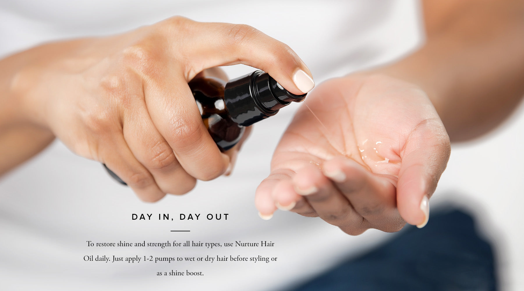 Glory in the lessons of Ayurveda and use an oil treatment.  Apply generously to hair and scalp. Comb through and massage gently. Leave in for 2 hours or overnight. Your best hair day awaits.